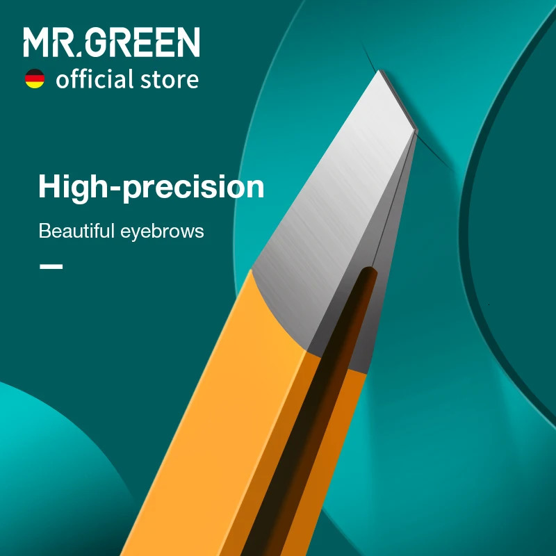 MR.GREEN Eyebrow Tweezer Colorful Hair Beauty Fine Hairs Puller Stainless Steel Slanted Eye Brow Clips Removal Makeup Tools 240626