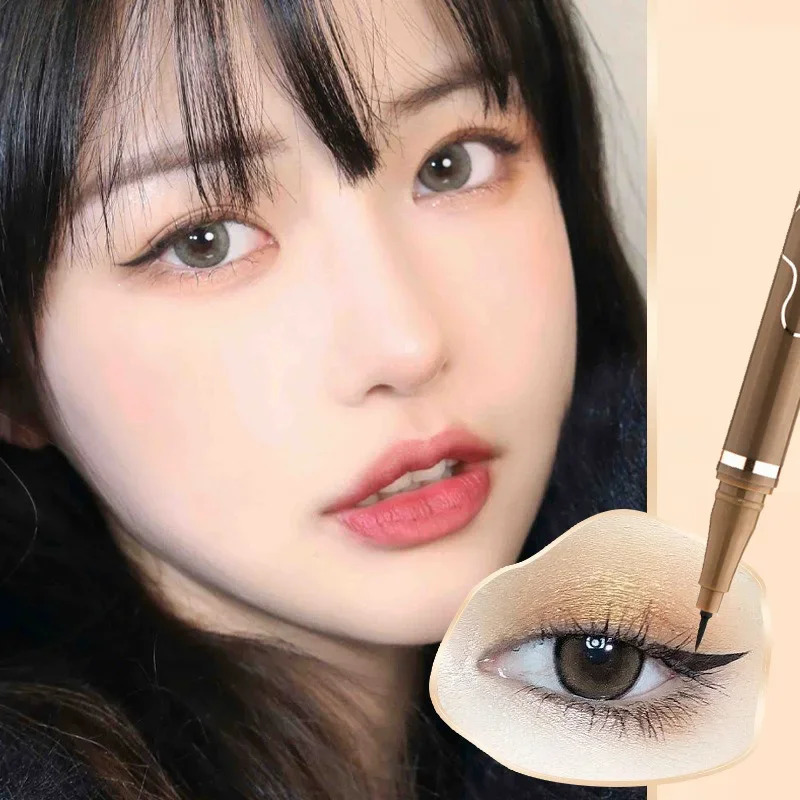 Ultra-fine Matte Liquid Eyeliner Pencil Waterproof Quick Drying Black Brown Lying Silkworm Lower Eyelashes Eye Makeup Eyeliner 240625