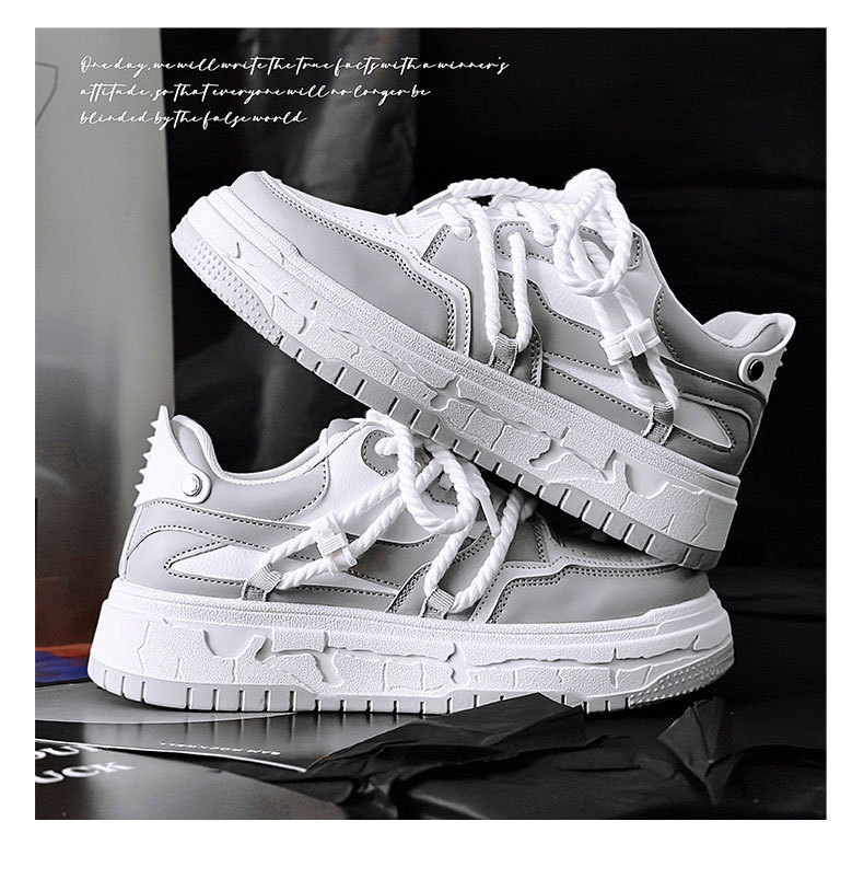 2024 new men's shoes collection models low gang Hong Kong style thick bottom bread shoes canvas shoes star models beggar shoes 232