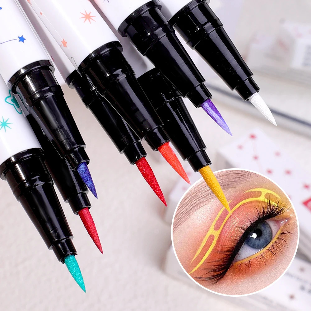 Colorful Liquid Eyeliner Pencil Waterproof Blue Red Black White Eye Liner Pen Long Lasting Quickily Drying Eyes Makeup Cosmetics 240625
