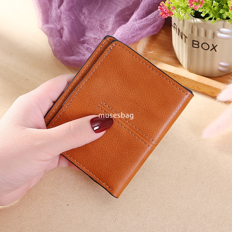 Fashionable women's designer new practical multifunctional minimalist short style westernized student minimalist wallet Korean version ultra-thin