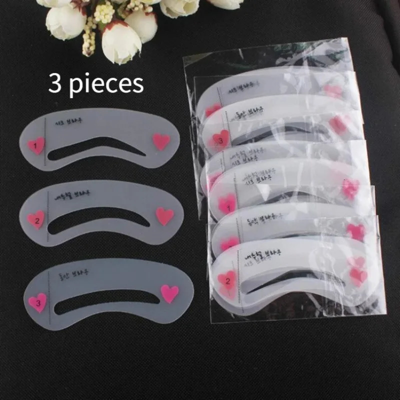 24 Stylesset Eye Makeup Stencils Grooming Eyebrow Stencil Kits DIY Eyebrow Templates for Women Make Up Beauty Tools Accessories 240625