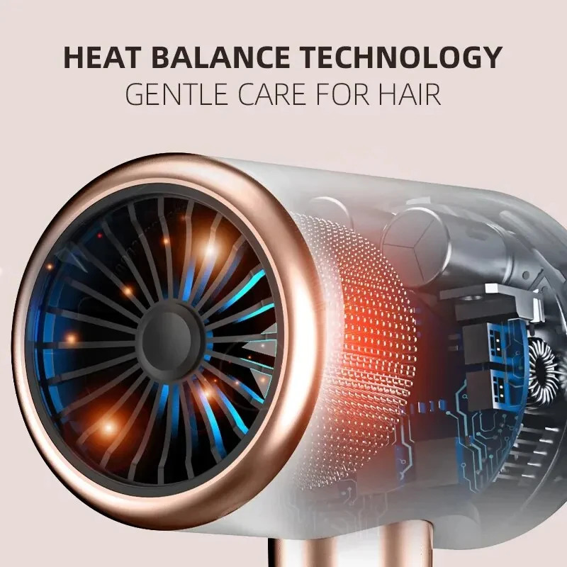 Hair Dryer High-Speed Electric Airflow Low Noise Constant Temperature And Quick Drying Suitable For Home Salons. 240625