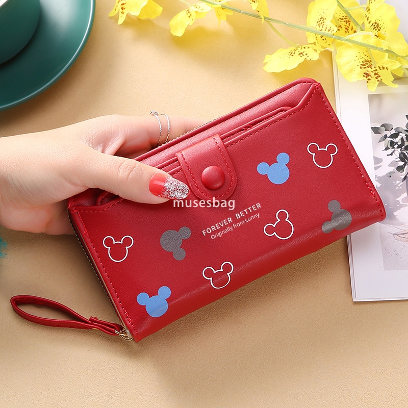 High quality women's fashionable ultra-thin multi-functional long card bag with multiple card slots Korean long zippered bank card case credit ca