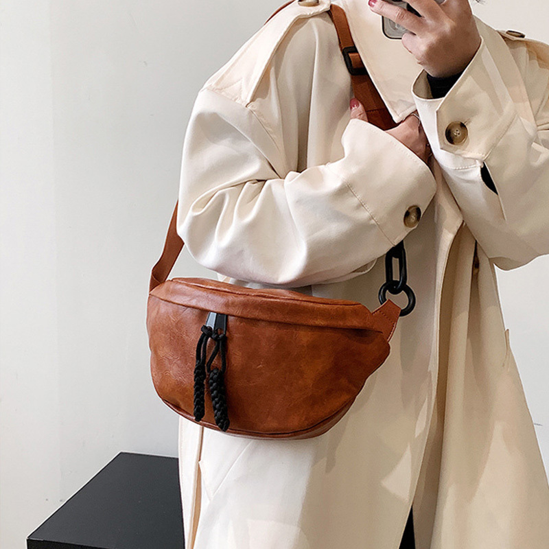 Fashion Brand Woman 2023 Winter New Waist Quality Leather Female Shoulder Bag Designer Crossbody Chest Pack H6.26#30 ddmy 1014