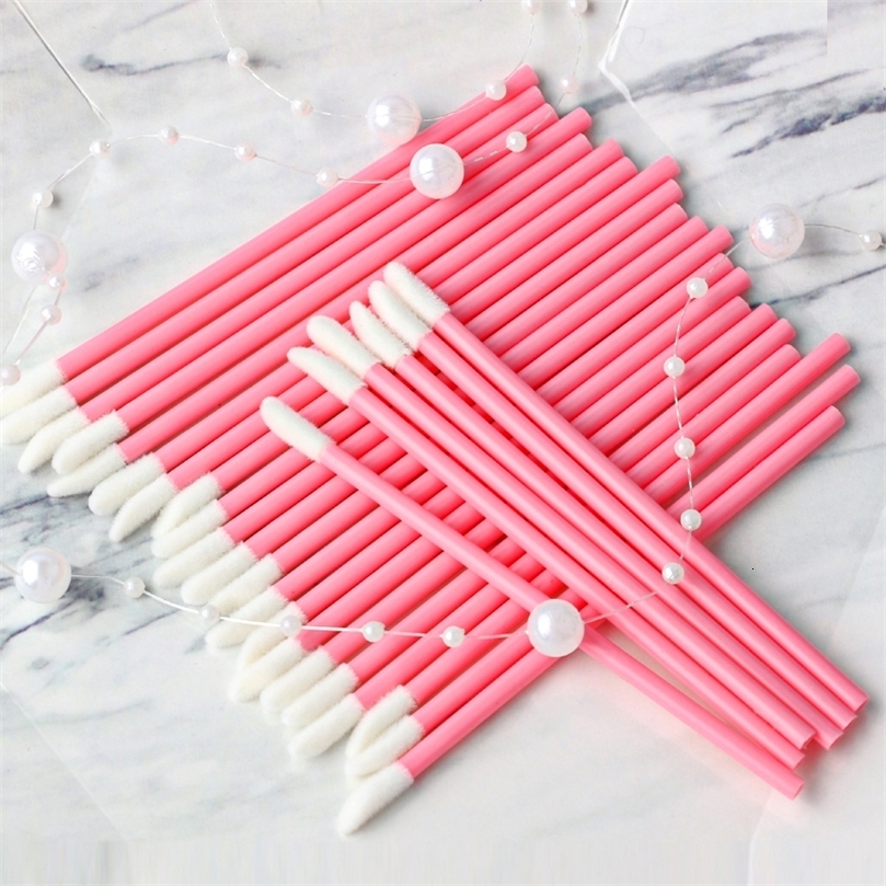 50 Pcs Disposable Lip Brush Eyelash Makeups Brushes Lash Extension Mascara Applicator Lipstick Wands Set Cosmetic Make up Tools 240625