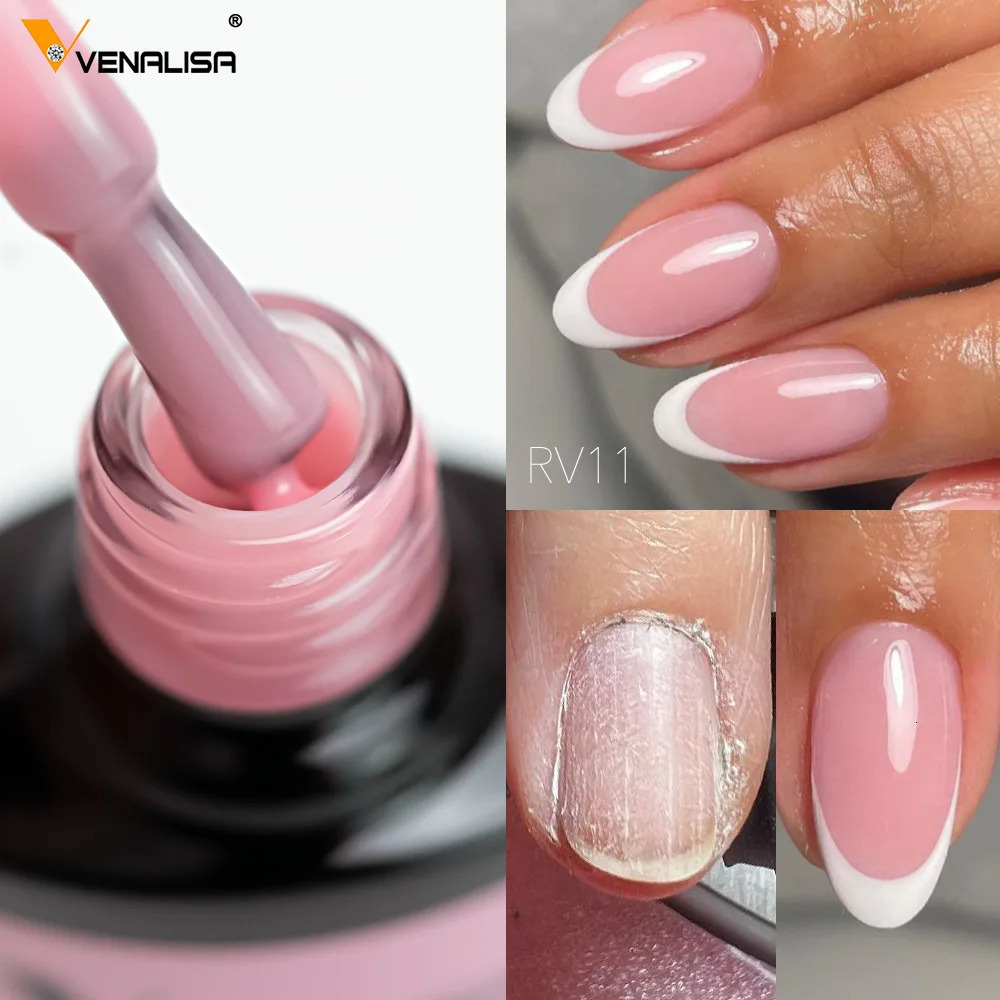 VENALISA rubber primer color nail gel polishing jelly translucent French nail camouflage soap UV LED nail gel varnish 240625