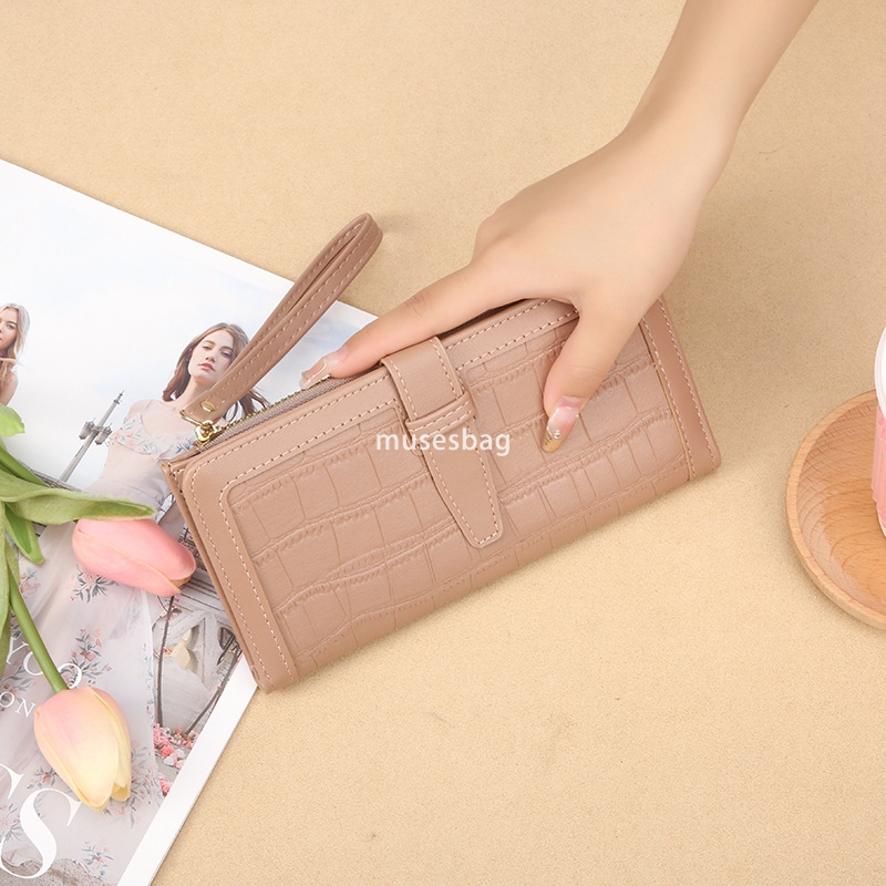 European and American women's high-end and cute PU Korean style long practical and versatile wallet mini ins student 20% discount wallet