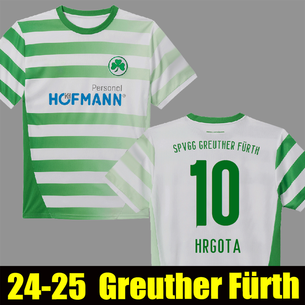 Spvgg Greuther Furth 24 25 Soccer Jerseys Calhanoglu Michalski Jung Dietz Hrgota Srbeny Home 2024 2025 Football Shirts Short Sleeve Uniforms-image