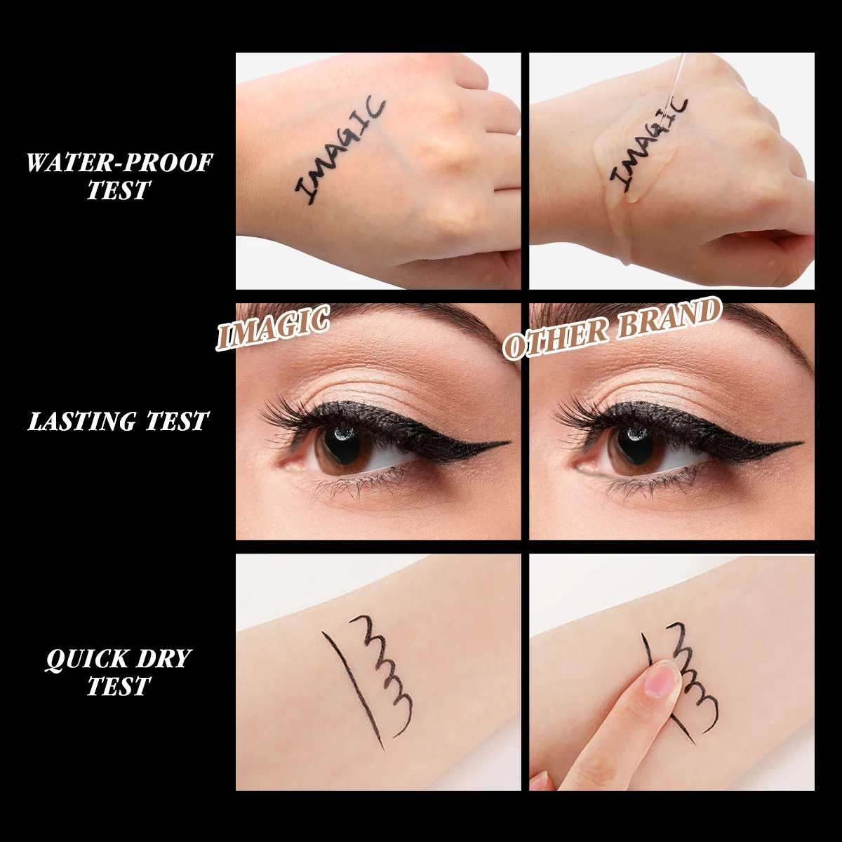 IMAGIC 1PCS Pro Eyeliner Waterproof Liquid Type Makeup Eye Liner Nature Long Lasting For Women Beauty Cosmetics 240709