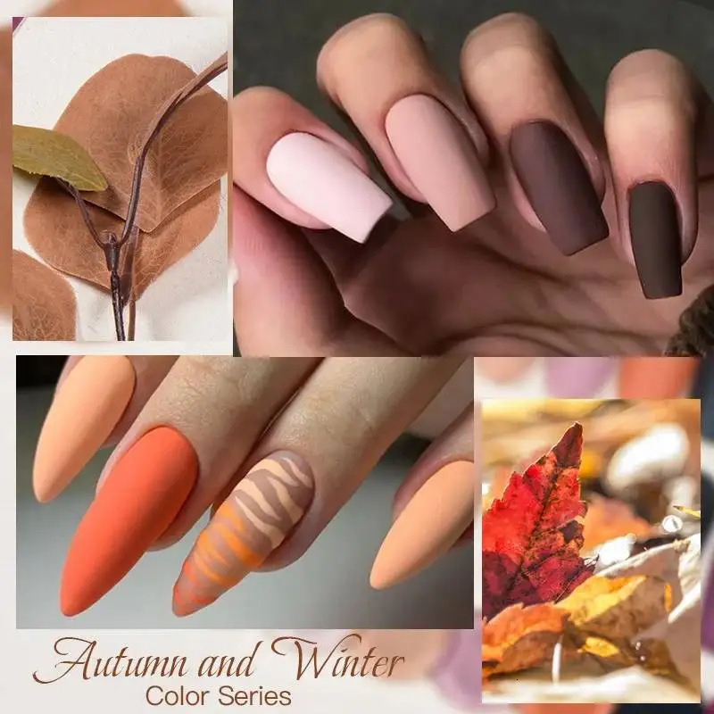 Mtssii 6ML coffee gel nail polish brown semi anent UV gel chocolate autumn winter soap nail art gel varnish 240625
