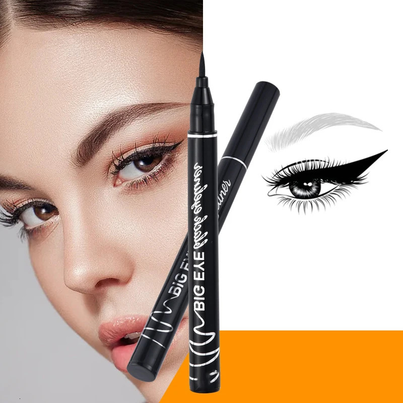 1/2/3pcs Eyeliner Black Liquid Eyeliner Pen Waterproof Fast Dry Sponge Head Eye Liner Pencil Makeup for Women Cosmetics 240625