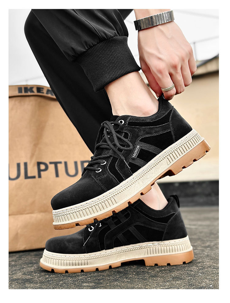 High-end men's shoes 2024 new season of autumn and winter leather shoes men's retro England workwear casual shoes 232