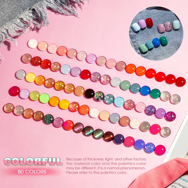 ROSALIND spring summer pure color nail gel polishing mixed varnish semi anent nail art Soak Off UV nail gel top primer 240625