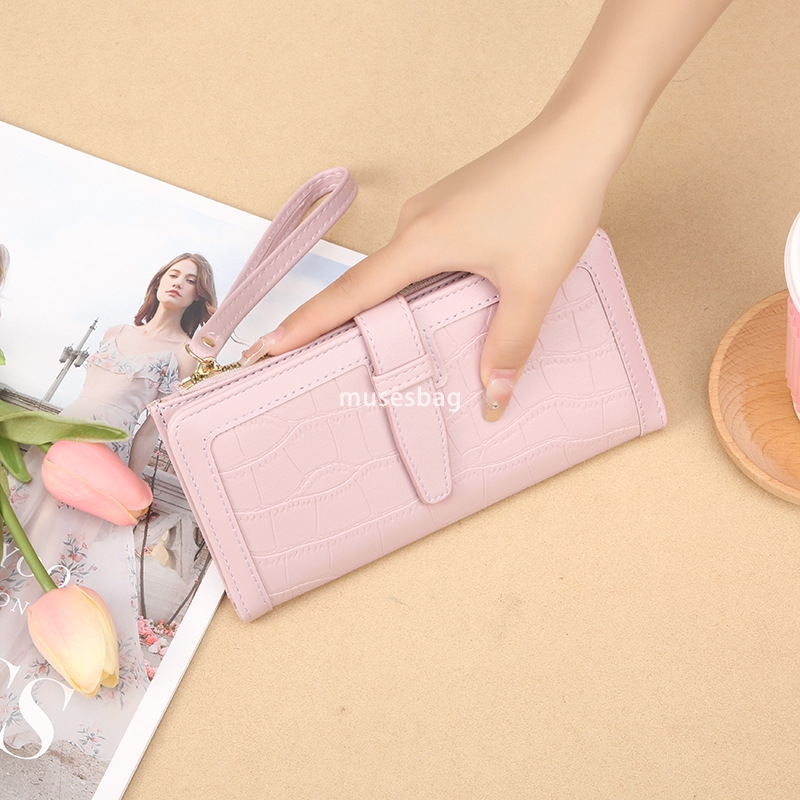 European and American women's high-end and cute PU Korean style long practical and versatile wallet mini ins student 20% discount wallet