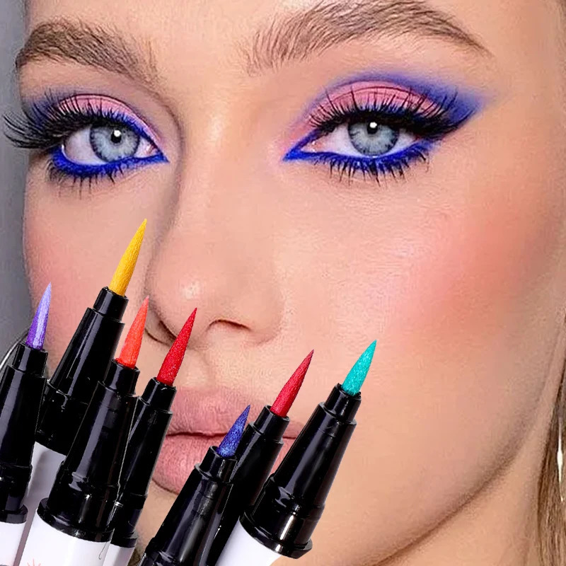 Colorful Liquid Eyeliner Pencil Waterproof Blue Red Black White Eye Liner Pen Long Lasting Quickily Drying Eyes Makeup Cosmetics 240625