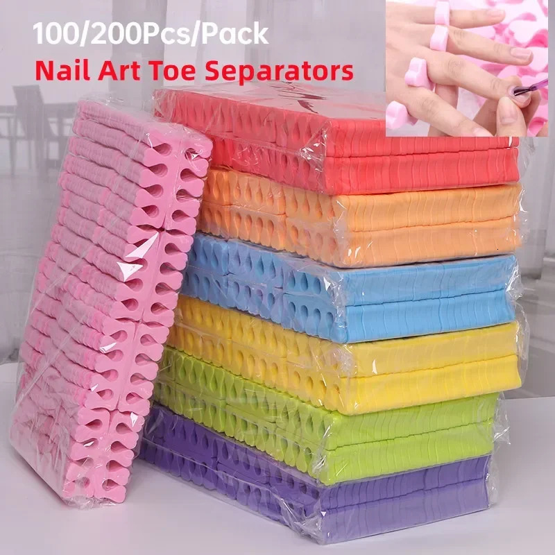 Nail Art Toe Separators Fingers Foots Sponge Soft UV Gel Polish Beauty Tools Manicure Pedicure Pack Nail Kits 240625