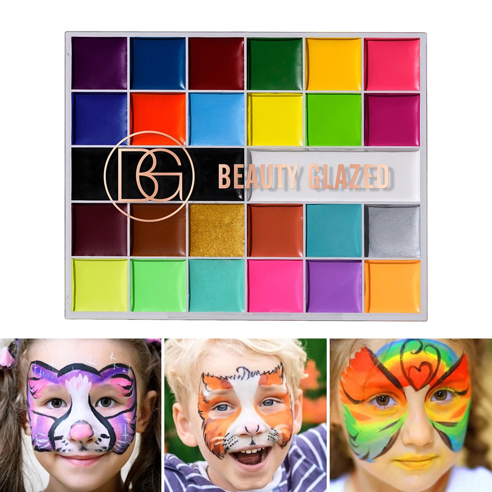 Beauty Glazed 26 Colors Makeup Face Body Paint Oil Palette Professional Body Art Party Fancy Dress Tattoo Face Painting Kit 240626