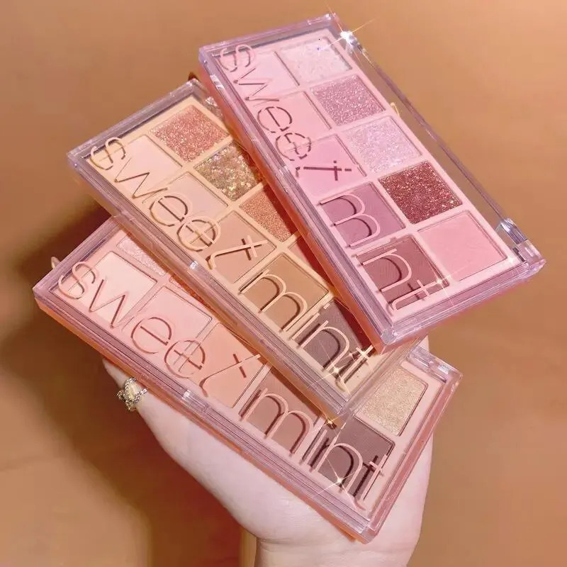 10 Color Eyeshadow Palette Shimmer Matte Makeup Palette Glitter Soft Brown Eyeshadow Eye Pigment Long Lasting Cosmetics 240625