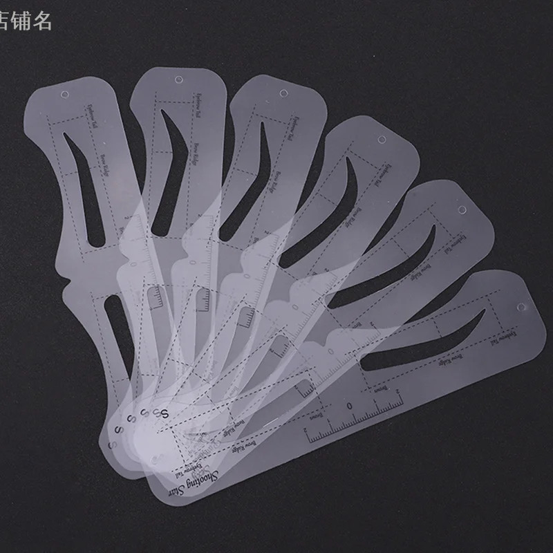 6 Style Fixable Eyebrow Stencil Grooming Shaper Template Reusable Stickers Make Up Tools For Eye Brow Stamp Cosmetic 240625