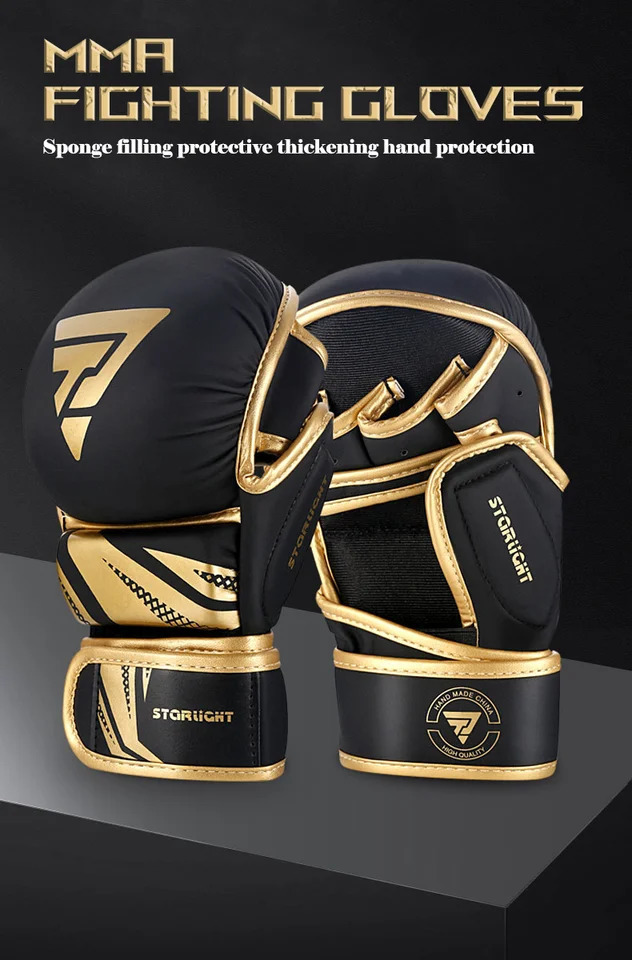 Professional MMA Boxing Gloves PU Leather MMA Fighting Martial Arts Boxing Gloves Karate Muay Thai Training Gloves Mens 240625