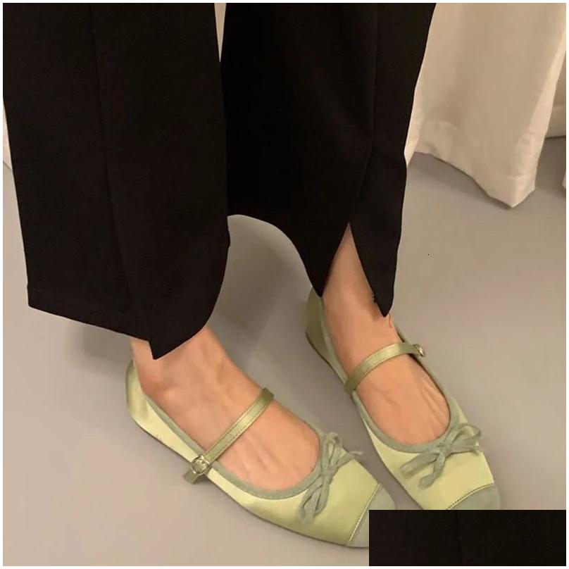 Dress Shoes Womens Flat Fashion Round Toes Slippery Soft Women Mary Jane Ballet Dancer Casual Dance 240606 Drop Delivery Accessories Dhnth