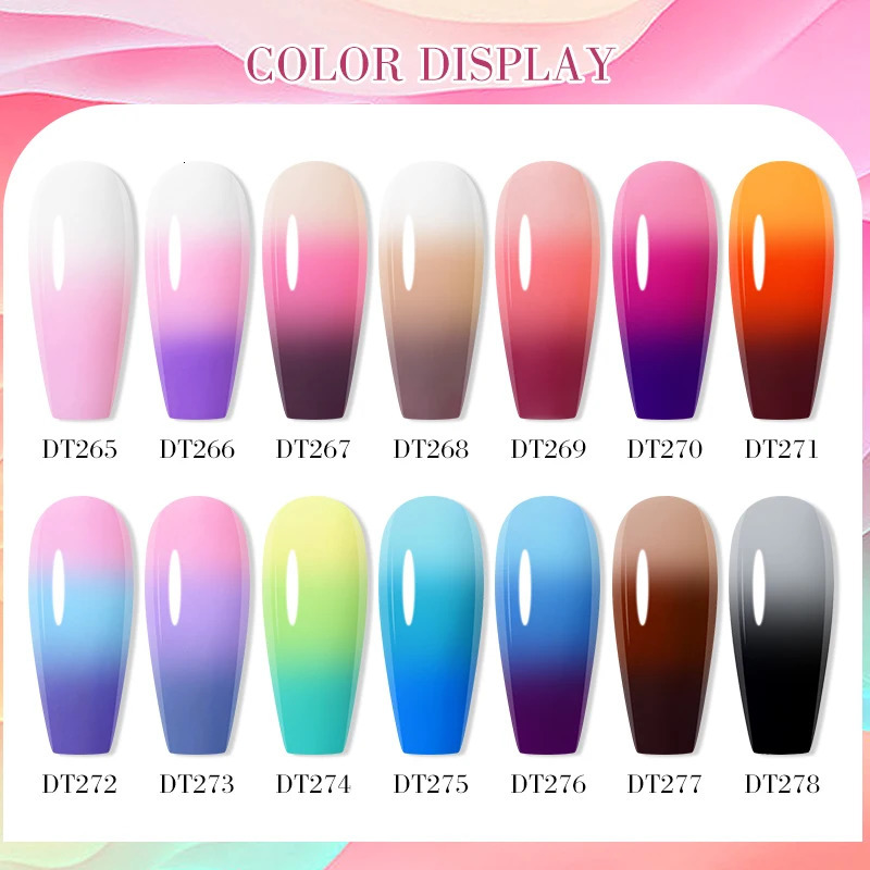 7ml gel nail polish 3 layers of temperature change gel winter grey semi anent soap UV LED nail art varnish 240625