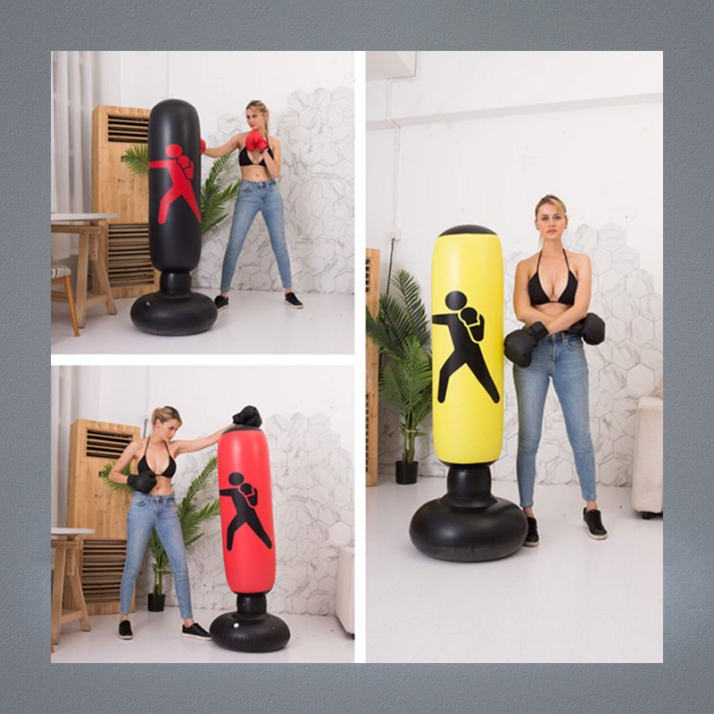 Sand Bag 16M Inflatable Boxing Training Vertical Punching Thickening Tumbler Column Sandbag Gym Home Fitness Equipment