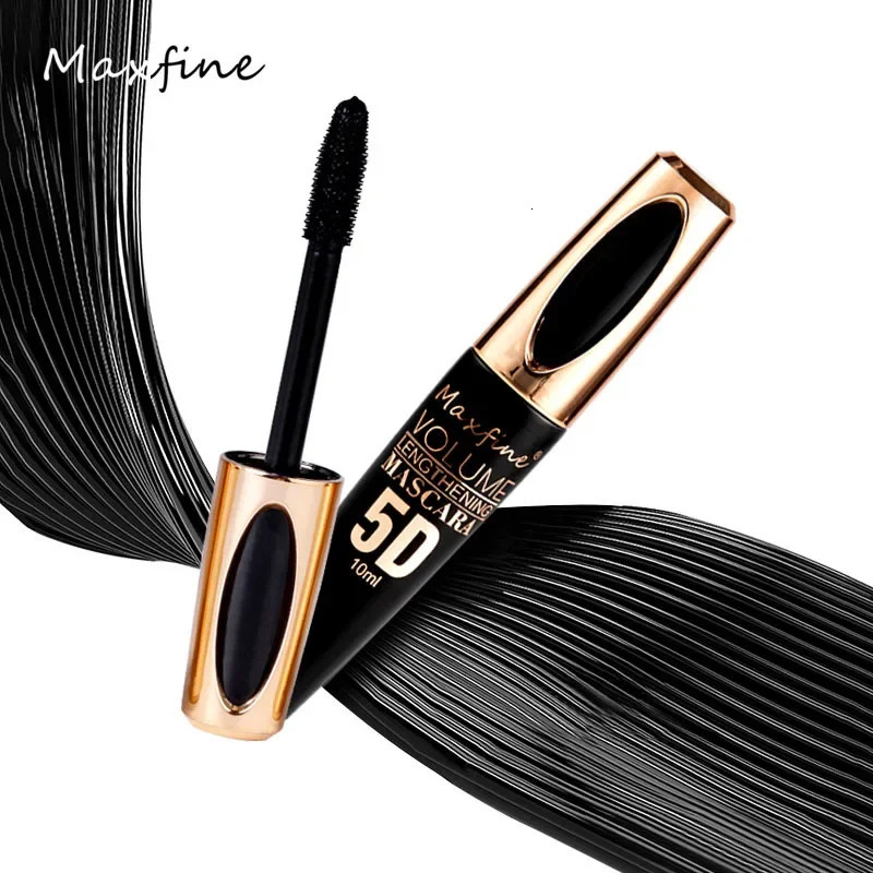 Maxfine 5 Color Mascara Lasting Lengthening Thick Curly Eyelash Dyeing Cream Product 5D High-capacity Waterproof Mascara 240625