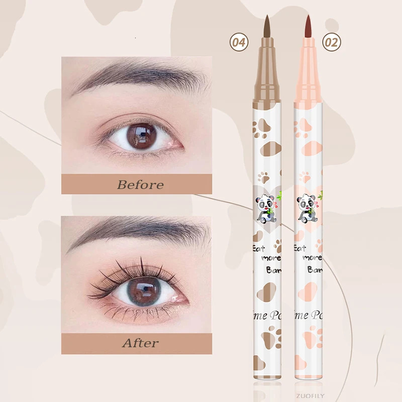 1pcs Lying Silkworm Eyeliner Pen Tea Brown Liquid Eye Shadow Pencil Smooth Quick-drying Cosmetics Cows Eye Makeup Beauty Tools 240625