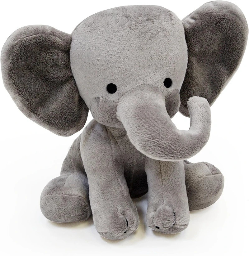 25cm Gray Elephant Plush Toys Kawaii Animals Soft Sleeping Stuffed Pillow Doll Plushie for Baby Room Decorative Gifts 240625 Y260128