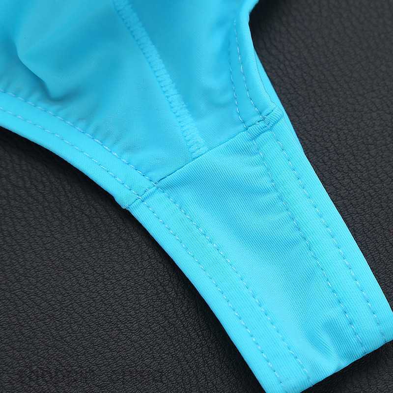 Mens Boxer sexy Underpants brief Men ice silk translucent thong thin fun sexy underwear T-Bag breathable low waist young man underpants