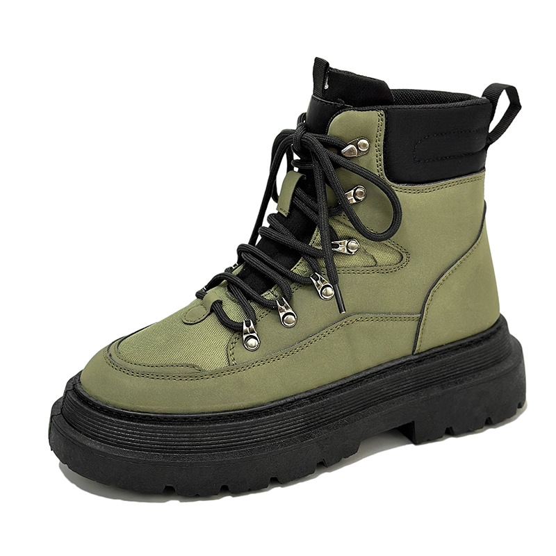 Martin boots British style leather boots thick bottom 2023 fall and winter new men's boots snow boots men 323