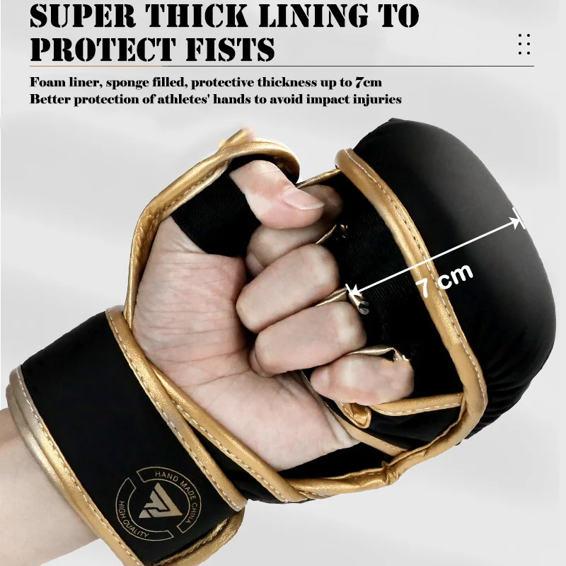 Professional MMA Boxing Gloves PU Leather MMA Fighting Martial Arts Boxing Gloves Karate Muay Thai Training Gloves Mens 240625
