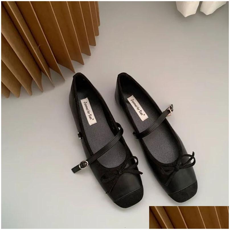 Dress Shoes Womens Flat Fashion Round Toes Slippery Soft Women Mary Jane Ballet Dancer Casual Dance 240606 Drop Delivery Accessories Dhnth