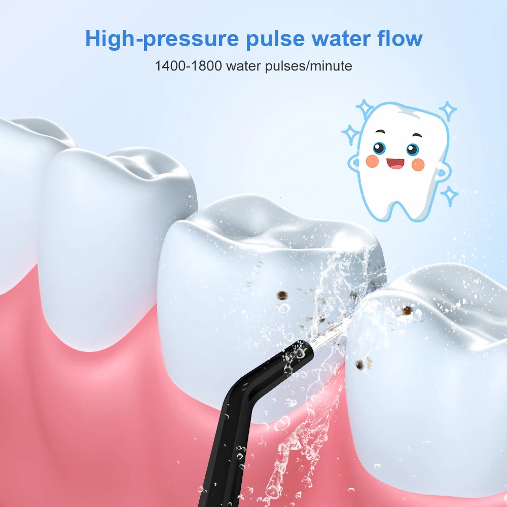 INSMART Oral Irrigator Dental Water Flosser Teeth Whitening Waterproof Portable Dental Water Jet Floss 300ML Teeth Cleaner 240625