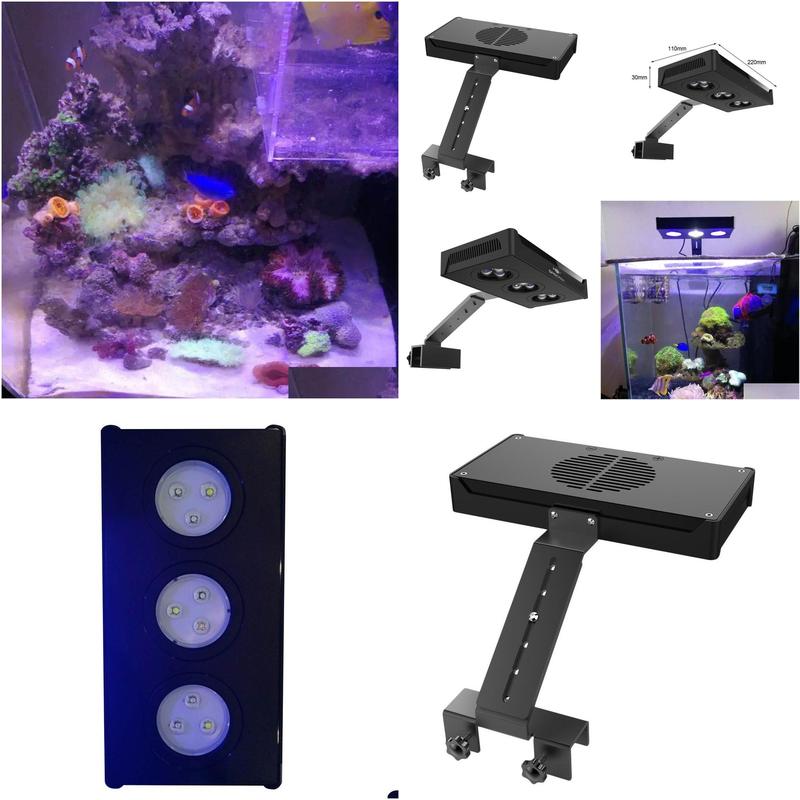 Aquariums Lighting Led Aquarium Light 30W Indoor Saltwater With Touch Control For Coral Reef Fish Tank Eu Plug Y200922 Drop Delivery Ot1Pl