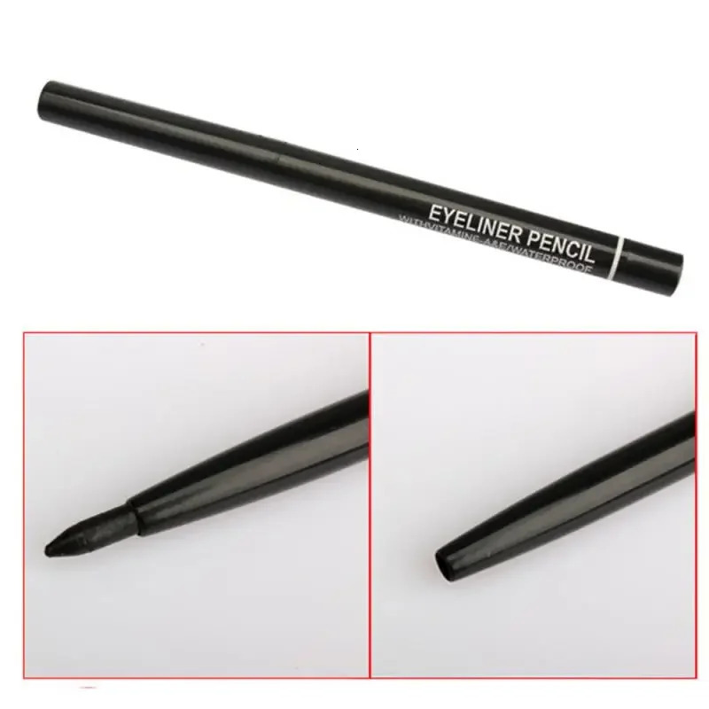 1/3pcs Womens Makeup Rotary Retractable Eyeliner Pencil Waterproof Black Brown Eye Liner Pen 240625