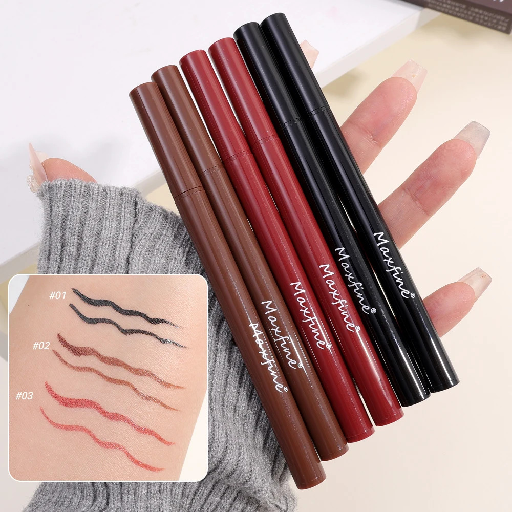 Waterproof Matte Red Liquid Eyeliner Pencil Ultra-thin Long Lasting Quick Dry Smooth Black Eye Liner Pen Korean Makeup Cosmetics 240625