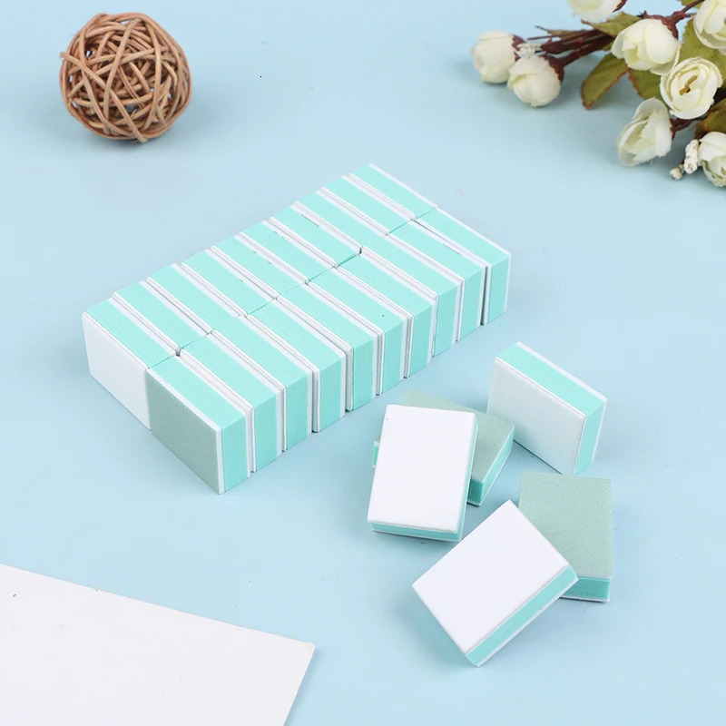 50 Pcslot Mini Nail Buffer Block Grit Nail Art Sanding Polish Uv Gel Shining Buffer Files DIY Files Sets 240625