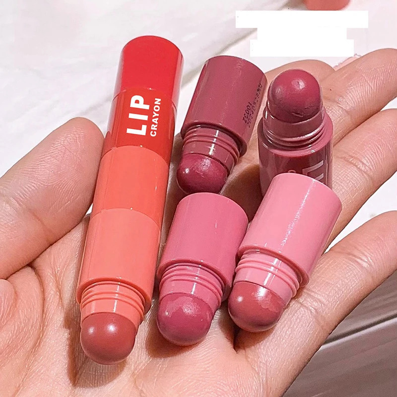 Mini Lipstick Set Matte 4 Colors Lipstick Combination 4 Sections Velvet Grapefruit Red Lip Pigment Non-stick Cup Lip Gloss kit 240626
