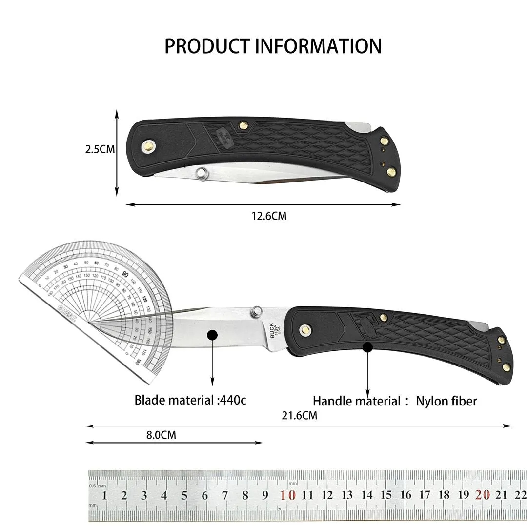3 Colours US-Style Classic Slim 110 Folding knife 440c Blade Nylon fiber handle Tactical pocket knives EDC Tools