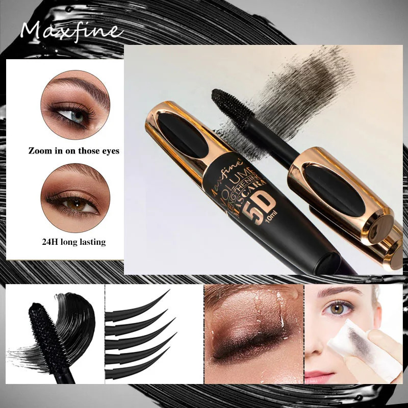 MAXFINE 5 Color Mascara Lash Thick Curling waterproof Lasting Lash Dyeing Cream Product 5D Lash Dyeing Liquid Cosmetic 240625
