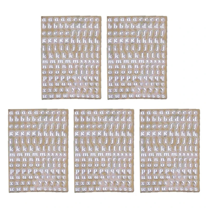 5 pieces of m letter stickers short and shiny epoxy resin decorative stickers with English letter numbers filled with UV epoxy resin 240625