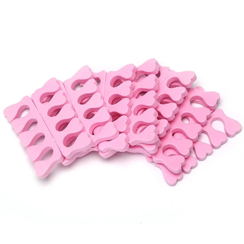 Soft Pink 100pcs Finger Toe Separators Manicure Pedicure Foot Care Compressed Sponge Nail Art Tools Suitable For Men And Women o240625