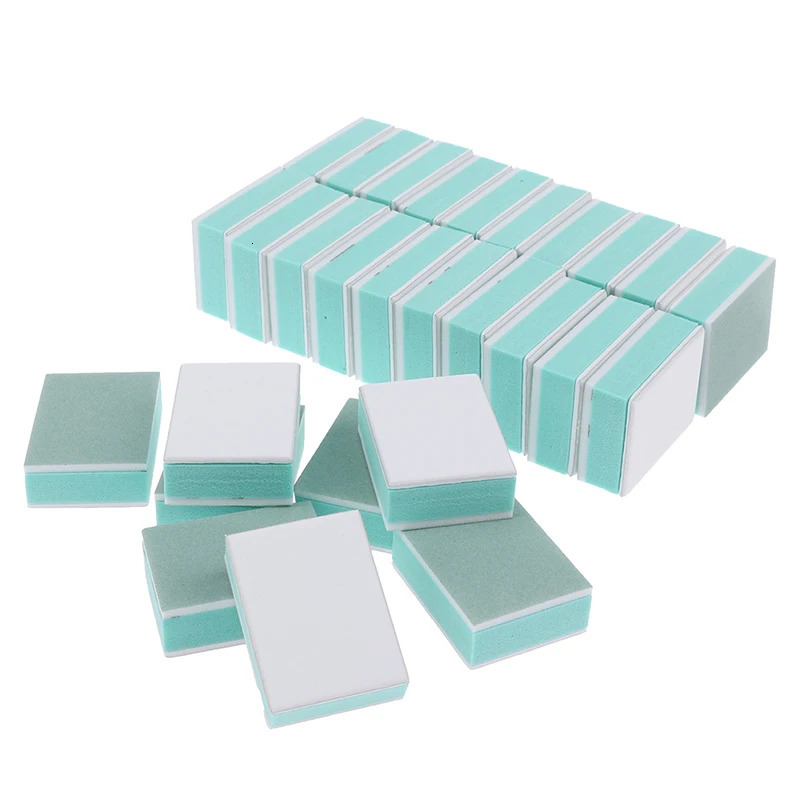 50 Pcslot Mini Nail Buffer Block Grit Nail Art Sanding Polish Uv Gel Shining Buffer Files DIY Files Sets 240625
