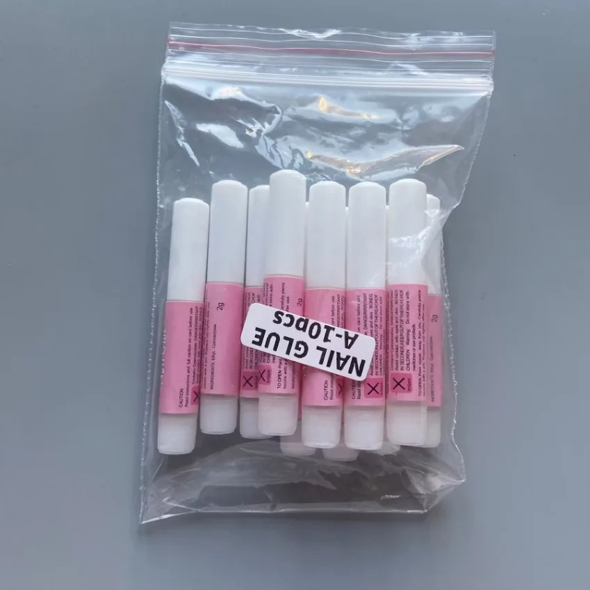 10PcsBag Mini Beauty False Nails Glue Decorate Tips Acrylic Glue on Nails Art Accessories Fake Nail Extension Nail Glue 2gPcs 240625