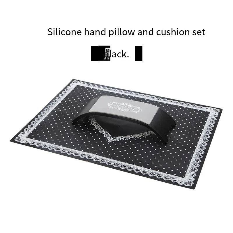TC Japanese Soft Nail Silicone Hand Pillow Hand Cushion Tablecloth Pillow Mat PVC Washable Folding Full Set of Tools 240625