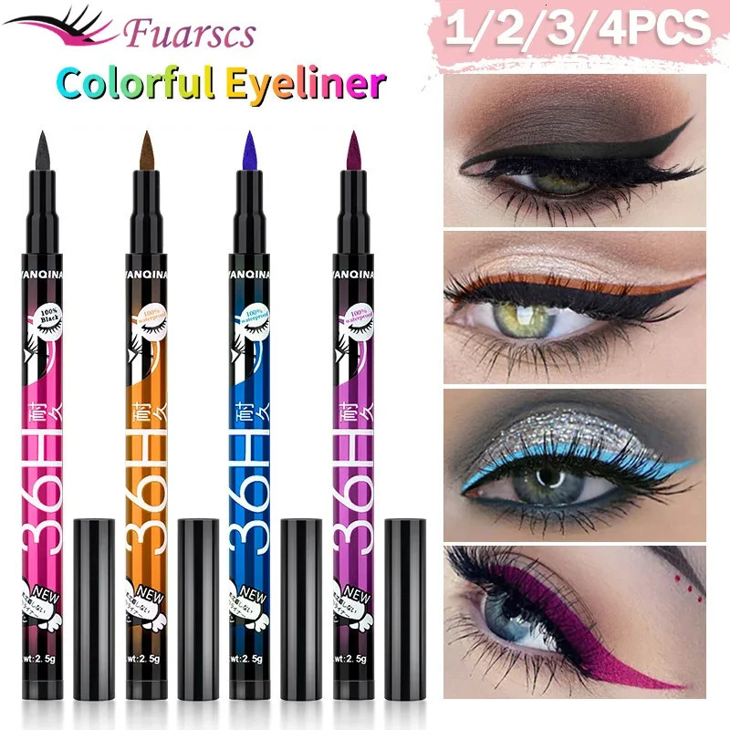 Waterproof Eyeliner Pencil 36H Long-Lasting Precision Black Liquid Eye Liner Pen Makeup Quick-Dry No Blooming Cosmetics Tool 240625