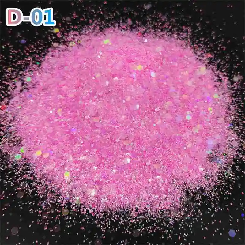 Wholesale 1KG Laser Hexagon Holographic Chunky Glitter Nail Tips Glitter Powder Mermaid Flakes Sparkly Glitter Resin Crystal 240625